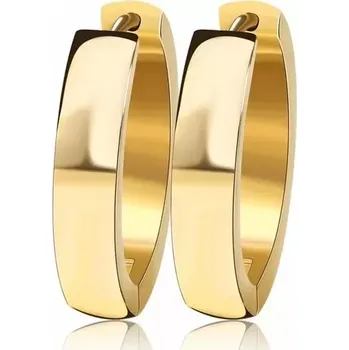 Náušnice Ocelové Náušnice kruhy Elegant Zlaté - Průměr 16 mm