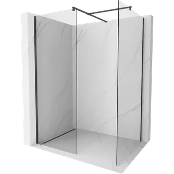 Mexen Kioto sprchová stěna Walk-in 75 x 70 cm, transparentní, černá - 800-075-202-70-00-070 Sprchové stěny