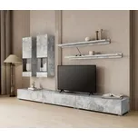 Obývací sestava Baros - světlá břidlice montreal / černá