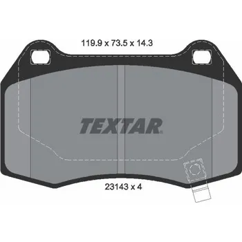 Brzdová destička Sada brzdových destiček, kotoučová brzda TEXTAR 2314301