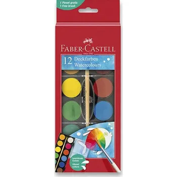 Výtvarná barva Vodové barvy Faber-Castell - sada 12ks