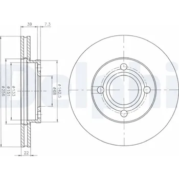 Brzdový kotouč Brzdový kotouč DELPHI BG2272