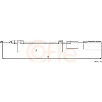 Auto-moto Tažné lanko, parkovací brzda COFLE CFE10.4154