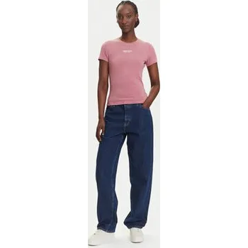 Pánské tričko Tommy Jeans T-Shirt Essential DW0DW20913 Růžová Slim Fit M