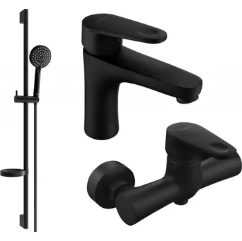 Vodovodní baterie Mexen Kama DS75 sprchová sada, černá - 72504DS75-70 Bateriové soupravy