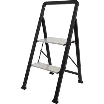 Žebřík Dvoustupňové skládací schůdky, skládací domácí štafle, žebřík, nosnost 150 kg BATAVIA (BATAVIA)