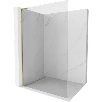 Mexen Kioto L sprchová stěna Walk-in 65 x 200 cm, transparentní, zlatá - 800-065-103-50-00 Sprchové stěny