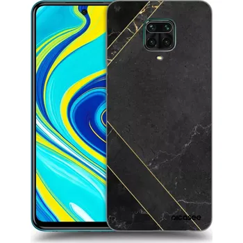 Pouzdro na mobilní telefon Picasee silikonový černý obal pro Xiaomi Redmi Note 9S - Black tile