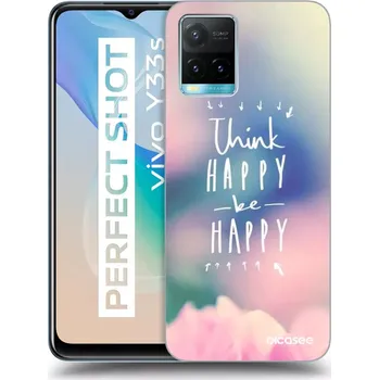 Pouzdro na mobilní telefon Picasee silikonový černý obal pro Vivo Y33s - Mysli pozitivně!