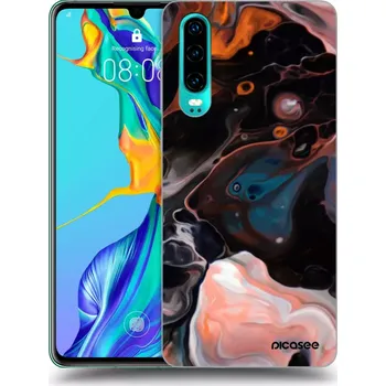 Pouzdro na mobilní telefon Picasee silikonový černý obal pro Huawei P30 - Cream