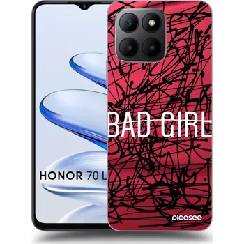 Pouzdro na mobilní telefon Picasee silikonový černý obal pro Honor 70 Lite - Zlobivá holka