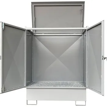 jímka Celolakovaná plechová krytá záchytná jímka s roštem a otevírací střechou