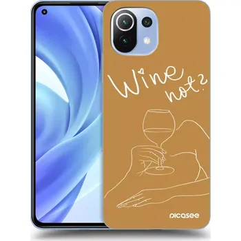 Pouzdro na mobilní telefon Picasee silikonový černý obal pro Xiaomi Mi 11 Lite - Wine not