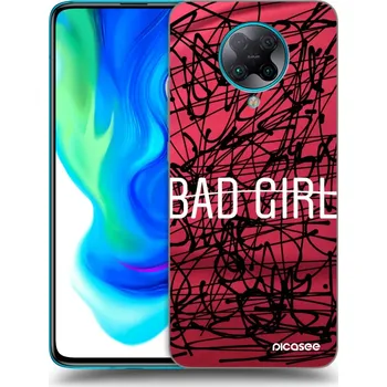 Pouzdro na mobilní telefon Picasee silikonový černý obal pro Xiaomi Poco F2 Pro - Zlobivá holka