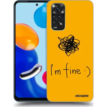 Pouzdro na mobilní telefon Picasee silikonový průhledný obal pro Xiaomi Redmi Note 11 - I am fine