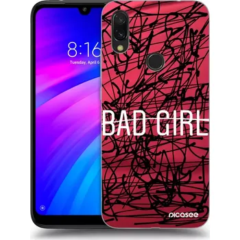 Pouzdro na mobilní telefon Picasee silikonový průhledný obal pro Xiaomi Redmi 7 - Zlobivá holka