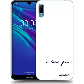 Pouzdro na mobilní telefon Picasee silikonový průhledný obal pro Huawei Y6 2019 - Miluji tě