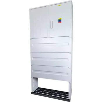 Rozvaděč SFOS 2E2RP/F+ZD-UV dvou elektroměrový třífázový dvoutarifní rozvaděč v pilíři se zemním dílem ČEZ