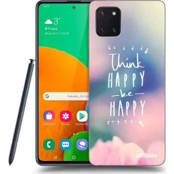 Pouzdro na mobilní telefon Picasee silikonový černý obal pro Samsung Galaxy Note 10 Lite N770F - Mysli pozitivně!
