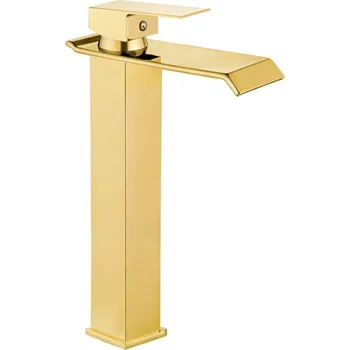 Vodovodní baterie Mexen Apus vysoká umyvadlová baterie, zlatá - 744710-50 Umyvadlové baterie