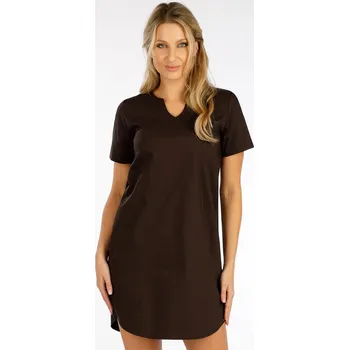 Oblečení a móda Litex Dámské šaty s krátkým rukávem 5F222 čokoládová S
