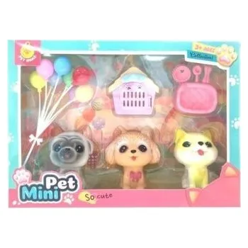 plyšák Pieski + akcesoria 3szt