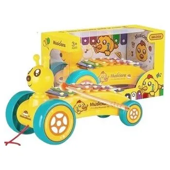 Hudební nástroj pro děti Gąsienica do ciągnięcia z cymbałkami