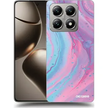 Pouzdro na mobilní telefon Picasee silikonový černý obal pro Xiaomi 14T Pro - Pink liquid