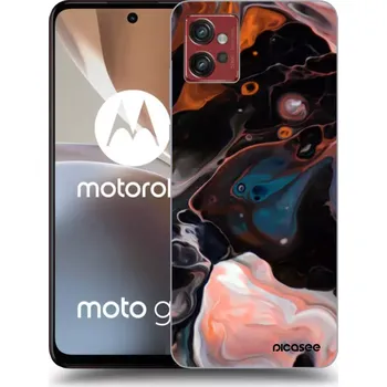 Pouzdro na mobilní telefon Picasee silikonový černý obal pro Motorola Moto G32 - Cream