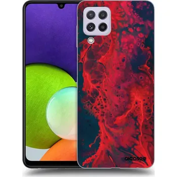 Pouzdro na mobilní telefon Picasee silikonový průhledný obal pro Samsung Galaxy A22 A225F 4G - Organic red