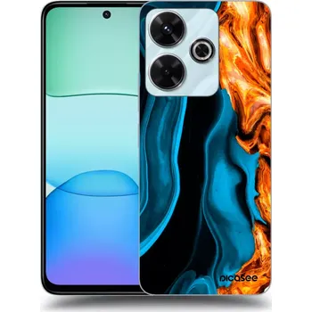 Pouzdro na mobilní telefon Picasee silikonový průhledný obal pro Xiaomi Redmi 13 4G - Gold blue