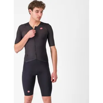Cyklistické oblečení CASTELLI triatlonová kombinéza Free Sanremo 3 short sleeve, black M