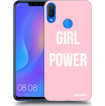 Pouzdro na mobilní telefon Picasee silikonový černý obal pro Huawei Nova 3i - Dívčí síla
