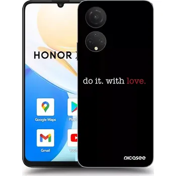 Pouzdro na mobilní telefon Picasee silikonový černý obal pro Honor X7 - Do it. With love.