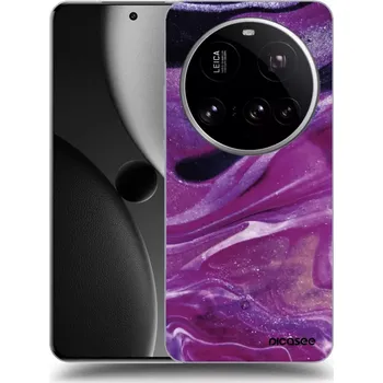 Pouzdro na mobilní telefon Picasee silikonový černý obal pro Xiaomi 15 Ultra - Purple glitter