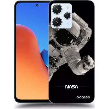 Pouzdro na mobilní telefon Picasee silikonový černý obal pro Xiaomi Redmi 12 4G - Astronaut Big