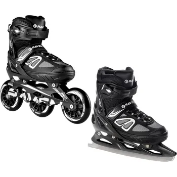 Kolečkové brusle RAVEN Kolečkové brusle 2v1 Raven Advance Big Wheels 35/39 ČERNÁ