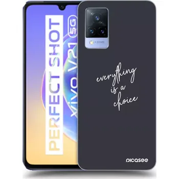 Pouzdro na mobilní telefon Picasee silikonový průhledný obal pro Vivo V21 5G - Vše je na tobě