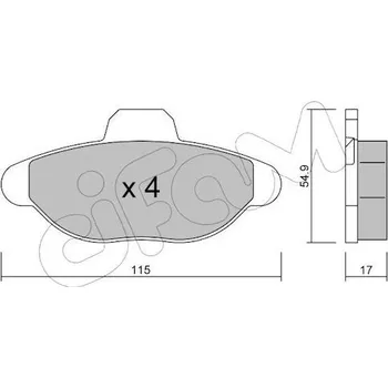 Brzdová destička Sada brzdových destiček, kotoučová brzda CIFAM 822-137-0
