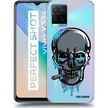 Pouzdro na mobilní telefon Picasee silikonový průhledný obal pro Vivo Y33s - EARTH - Lebka 3.0