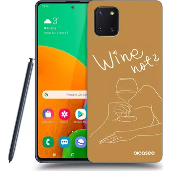 Pouzdro na mobilní telefon Picasee silikonový průhledný obal pro Samsung Galaxy Note 10 Lite N770F - Wine not