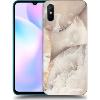 Pouzdro na mobilní telefon Picasee silikonový průhledný obal pro Xiaomi Redmi 9AT - Cream marble