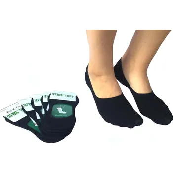 Dámské ponožky Dámské bambusové ponožky do tenisek 5 párů černé Velikost: 35-38