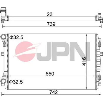 Chladič motoru Chladič, chlazení motoru JPN 60C9069-JPN