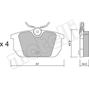 Auto-moto Sada brzdových destiček, kotoučová brzda METELLI 22-0064-0