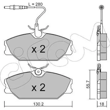 Brzdový systém Sada brzdových destiček, kotoučová brzda CIFAM 822-142-0