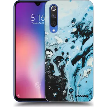 Pouzdro na mobilní telefon Picasee silikonový průhledný obal pro Xiaomi Mi 9 SE - Organic blue