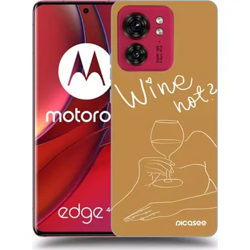 Pouzdro na mobilní telefon Picasee silikonový průhledný obal pro Motorola Edge 40 - Wine not