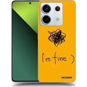 Pouzdro na mobilní telefon Picasee silikonový průhledný obal pro Xiaomi Redmi Note 13 Pro 5G - I am fine