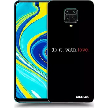 Pouzdro na mobilní telefon Picasee silikonový průhledný obal pro Xiaomi Redmi Note 9S - Do it. With love.